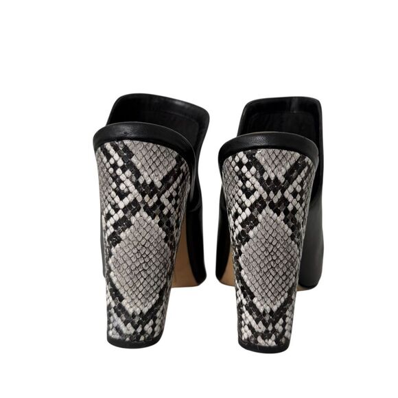 Aldo Etalisien Snakeskin Vegan Leather Slip on Block Mule Booties size 7 - Picture 5 of 10